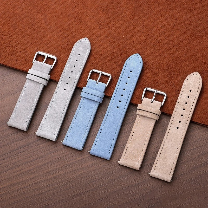 Suede Genuine Leather Watchband 18mm 19mm 20mm 22mm 24mm for Seiko Omega Huawei gallery