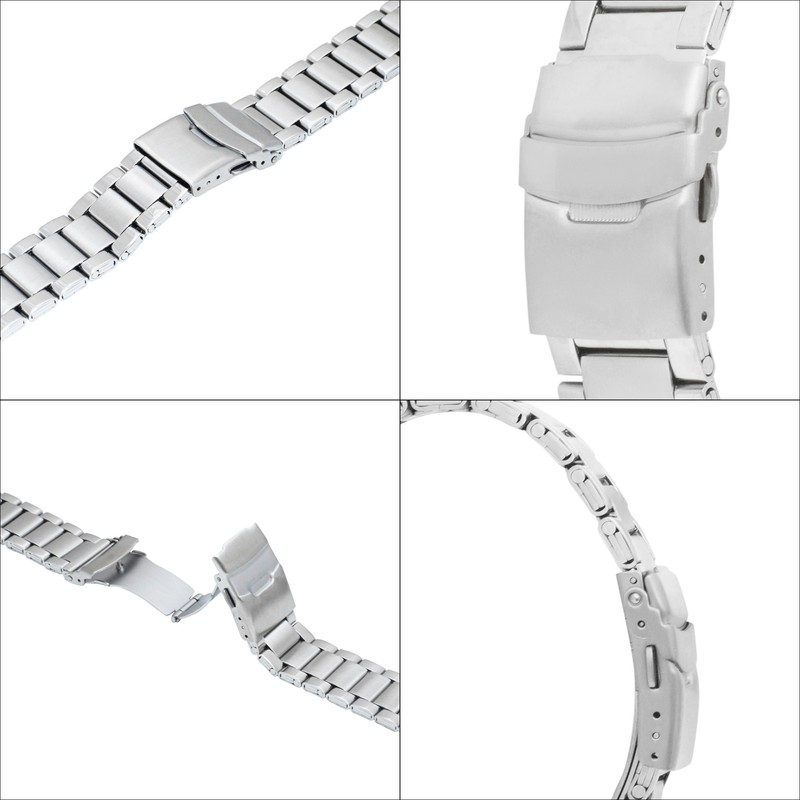 20mm Curved Steel Metal Watch Band Bracelet for Bulova Marine Star gallery