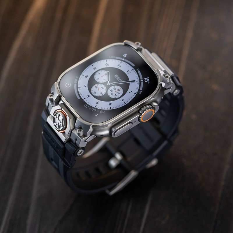 Luxury Silicone Rugged Rubber Sports Band Strap For Apple Watch Ultra 3 2 1 49mm