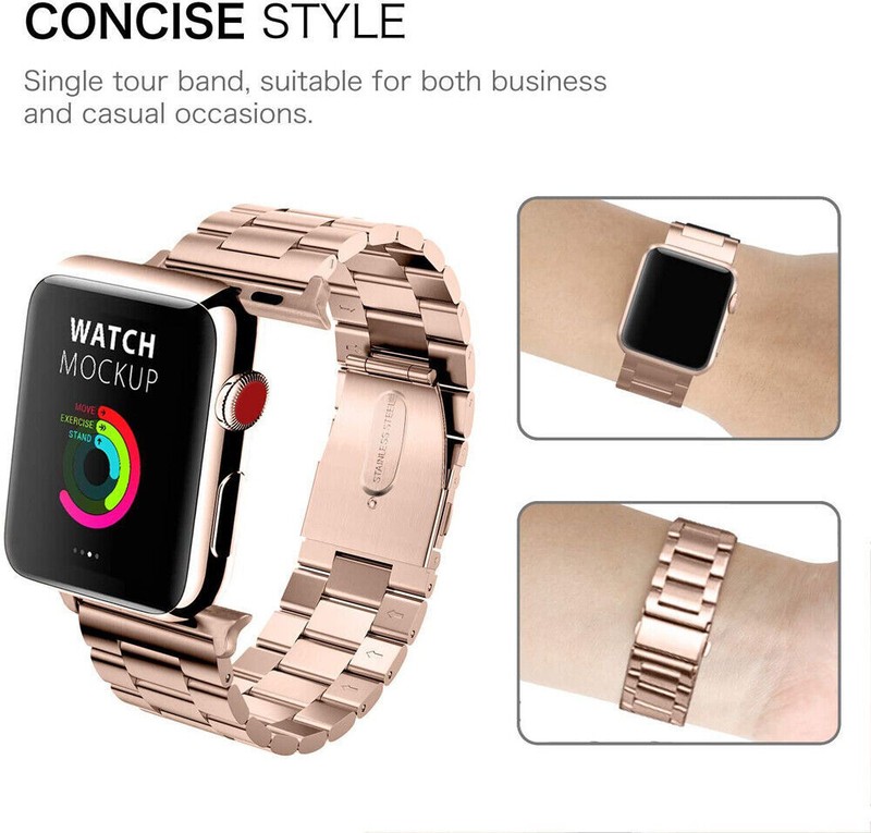 For Apple Watch Ultra 2 Series 9 8 7 6 5 4 3 2SE 38mm-49mm Metal Strap Band Case gallery