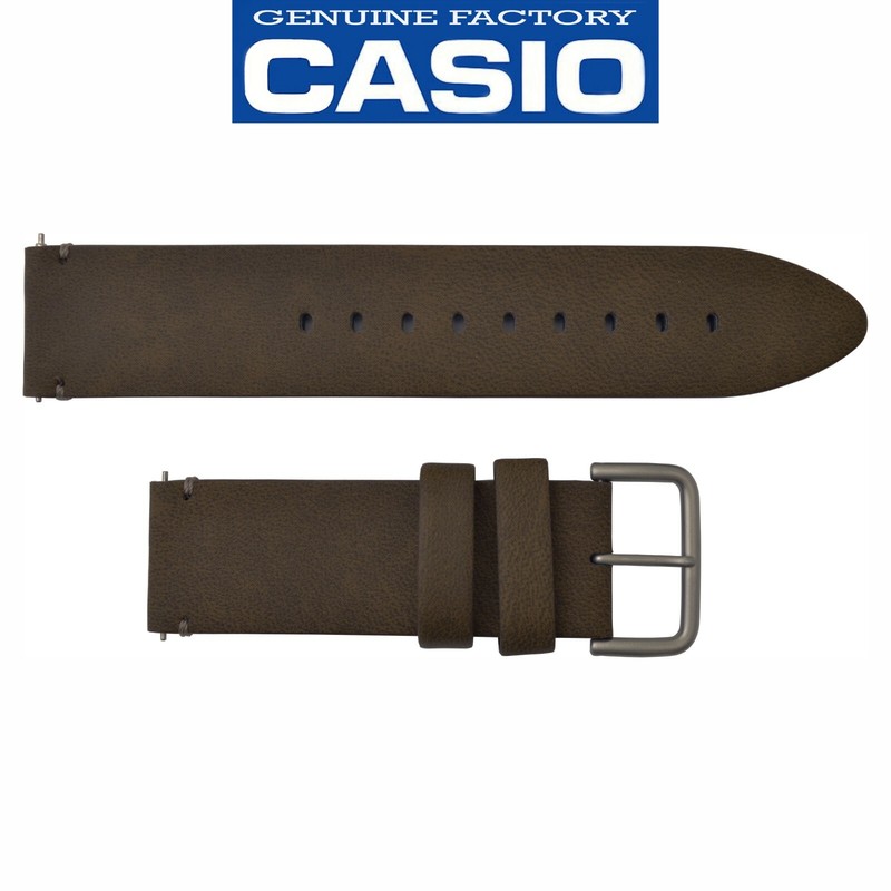 Genuine CASIO G-SHOCK Brown Leather Watch Band Strap Pro Trek PRG-600YL 24mm