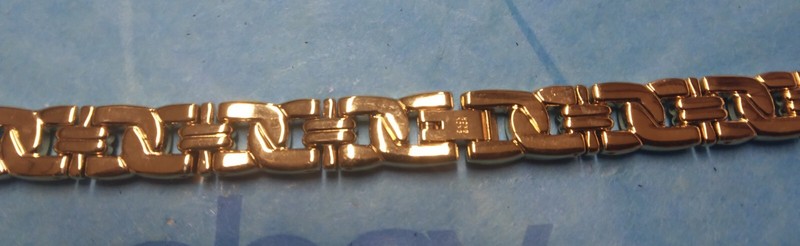 10 mm Band with 12 mm End Cap Gold Finish Bracelet Watchband - Hong Kong - NOS gallery