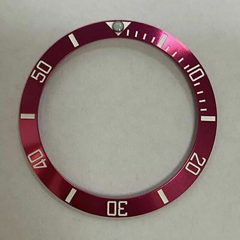 38mm Aluminum Watch Bezel Insert Ring Replacement for 40mm SUB Watch Case Part