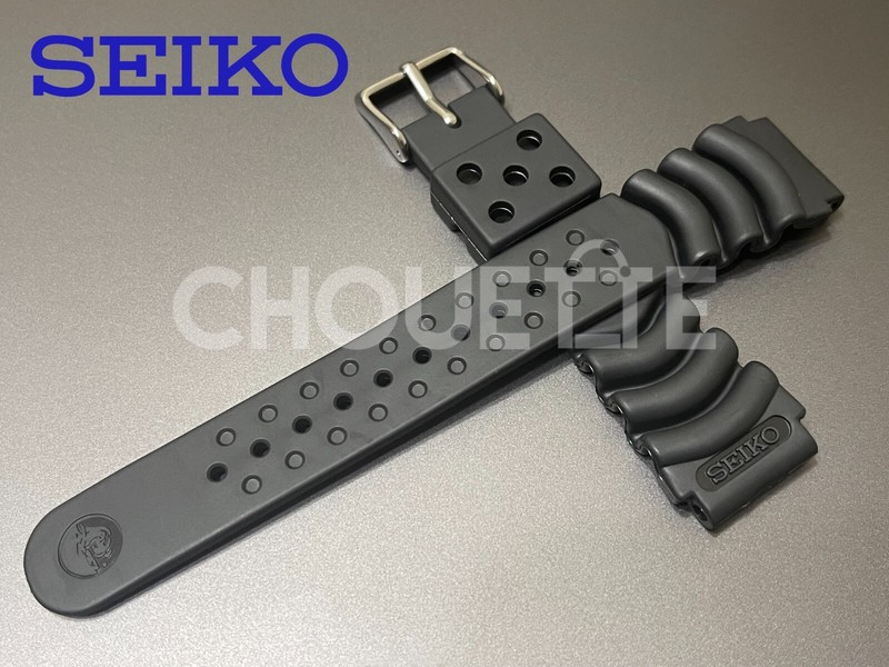 Seiko Z20 4HX0JB Black Rubber 20mm MONSTER Diver Watch Strap for SKX779, SKX781