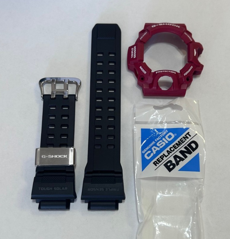 Casio G-SHOCK GW-9400-1 Resin Rubber Band BLACK AND RED BEZEL GW-9400