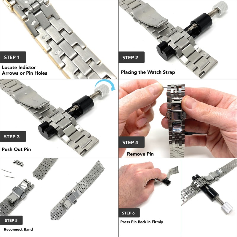 22mm Curved Steel Metal Watch Band Bracelet for Orient Mako II, III gallery