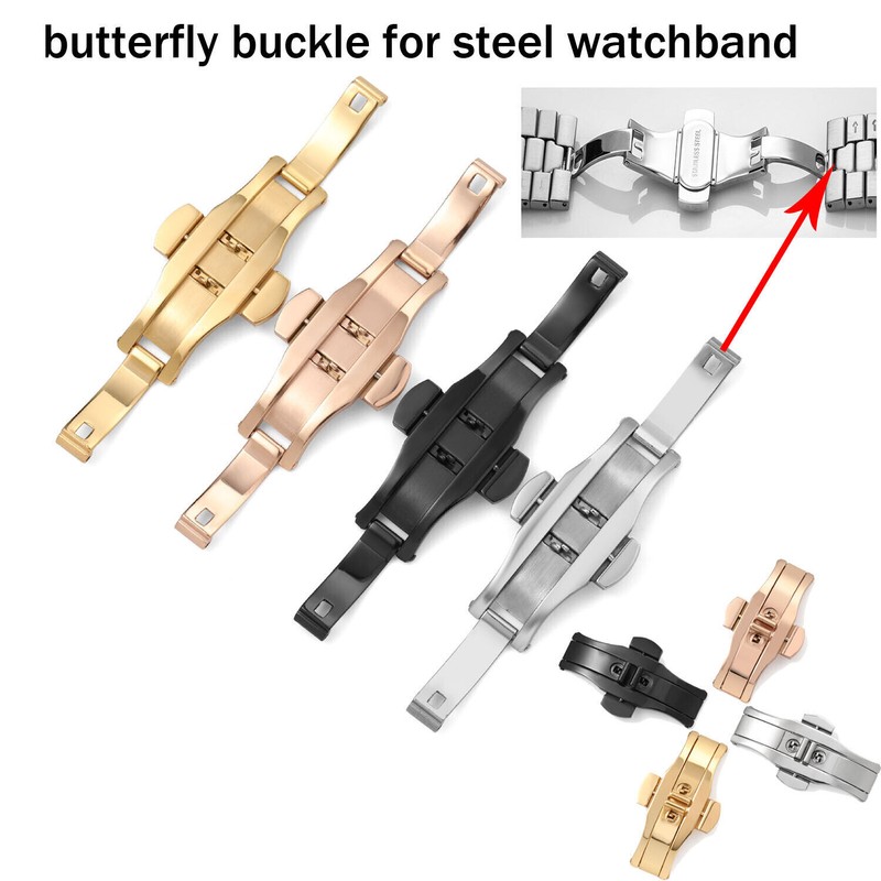 Stainless Steel Band Butterfly Buckle for Steel Strap Clasp Small Port 5mm 6mm