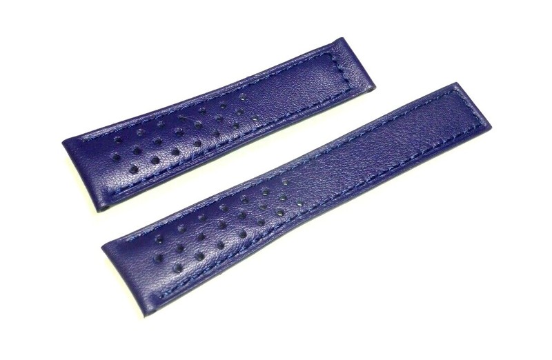 Perforated Leather Watch Band Strap without Clasp for TAG Heuer, Monaco, Carrera