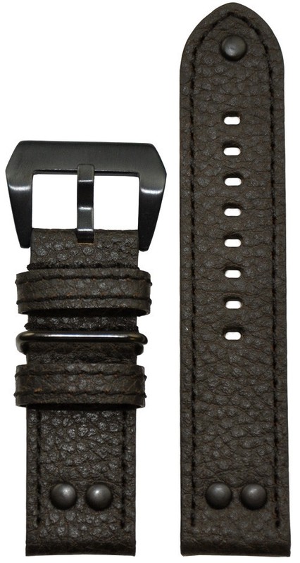 22mm XL Panatime MB-1 Vintage Dark Brown Pilot Watch Band 22/22 135/85