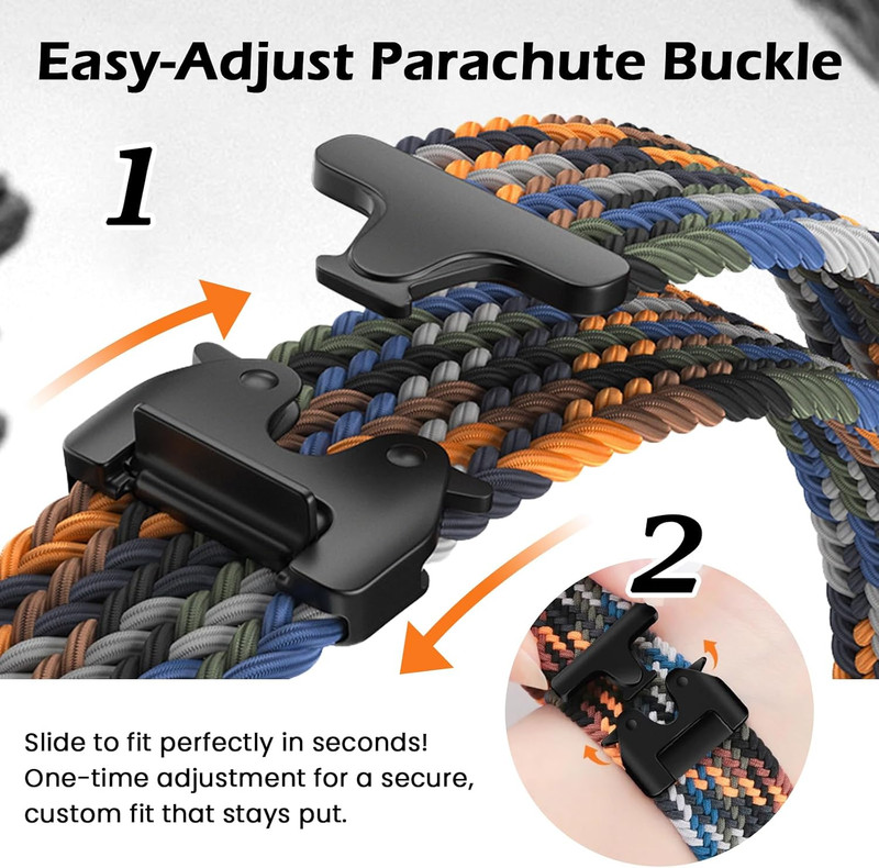 Band for Pixel Watch 4/3 45Mm - Stretchy Nylon Braided Band for Google Pixel Wat gallery