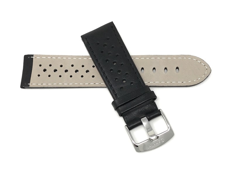 24mm Leather Rally Strap, Perforated Watch Band for Armani Exchange D-Bolt gallery