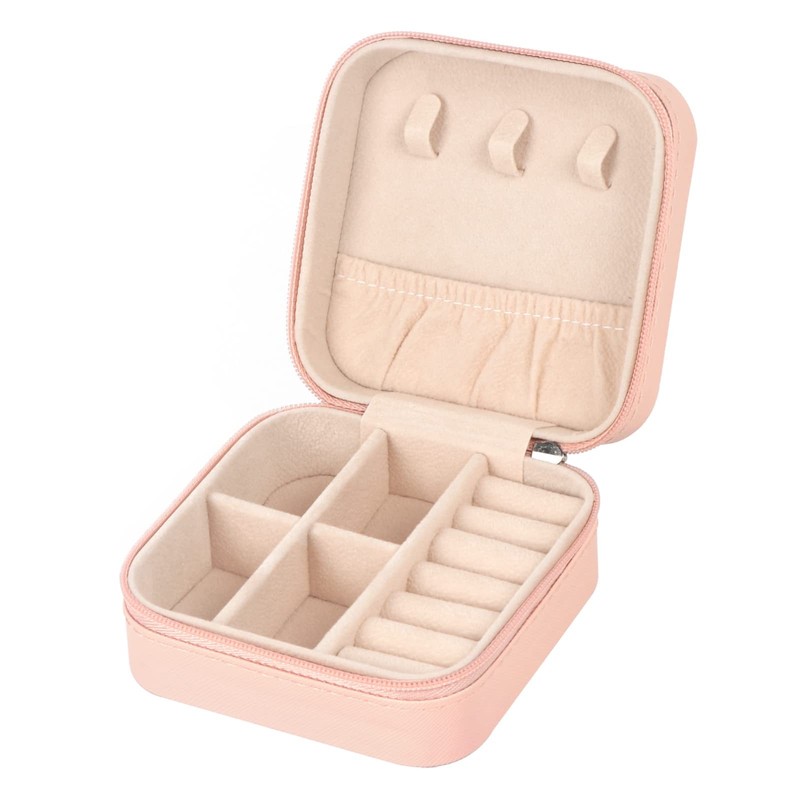 MFXIP Travel Jewelry Case Small Box Organizer S 1, Pink