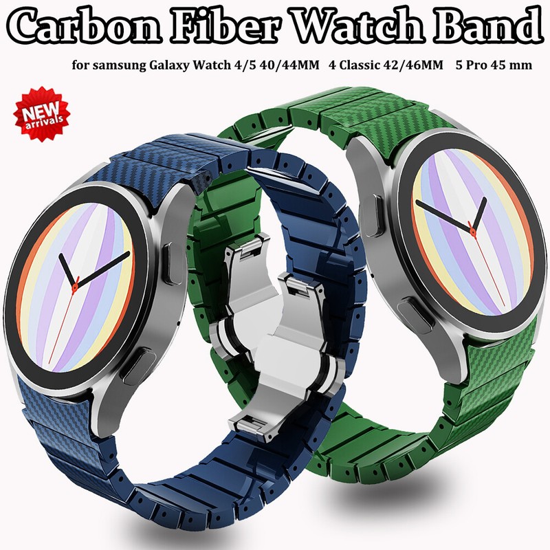 Men’s Strap Carbon Fiber Band For Samsung Galaxy Watch 7/6/5/4 40/44MM 5Pro 45MM