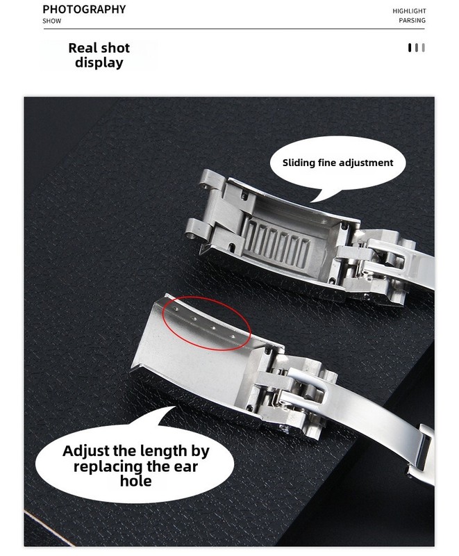 High Quality Stainless Steel Watch Band Buckle Micro-adjustable Clasp for Rolex gallery