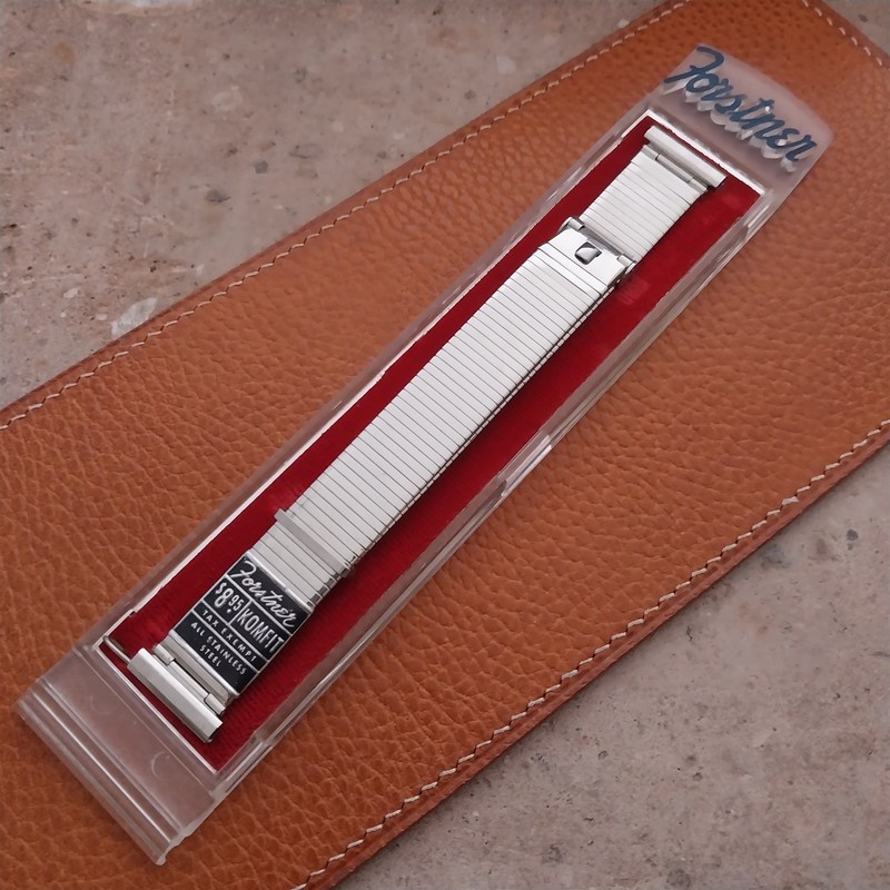 19mm 18mm 16mm Forstner Komfit Classic Stainless Steel 1950s Vintage Watch Band