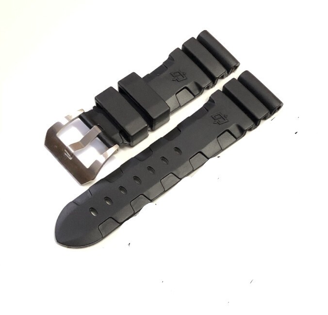 High Quality Rubber Silicone WatchBand strap Pin Buckle 24/26mm For Panerai PAM