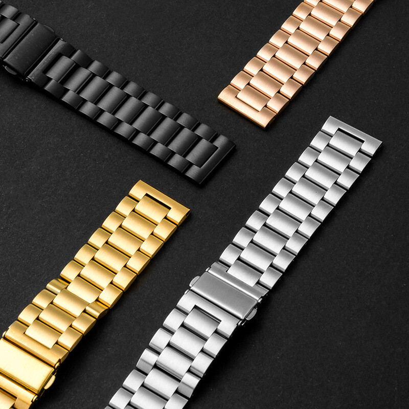High Quality Stainless Steel Solid Steel Watch Band Metal Strap16 18 20 22 24mm gallery