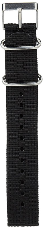 Timex TW7C05600 Weekender 20mm Black Fabric Slip-Thru 6 to 8 inches,