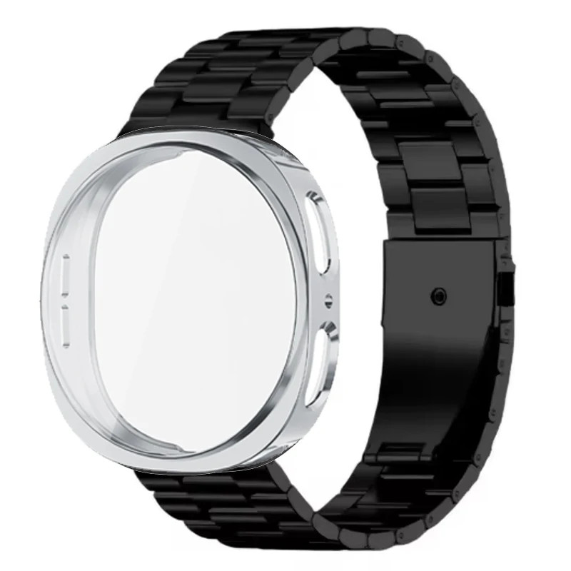 TPU Case+Stainless Steel Watch Band Strap For Samsung Galaxy Watch 8 40mm 44mm gallery