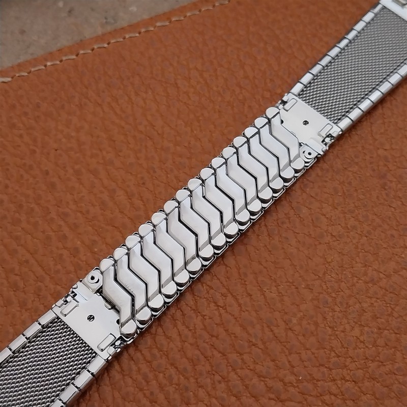 Vintage 17.2mm 1960s Stainless Steel Mesh Classic JB Champion Unused Watch Band gallery