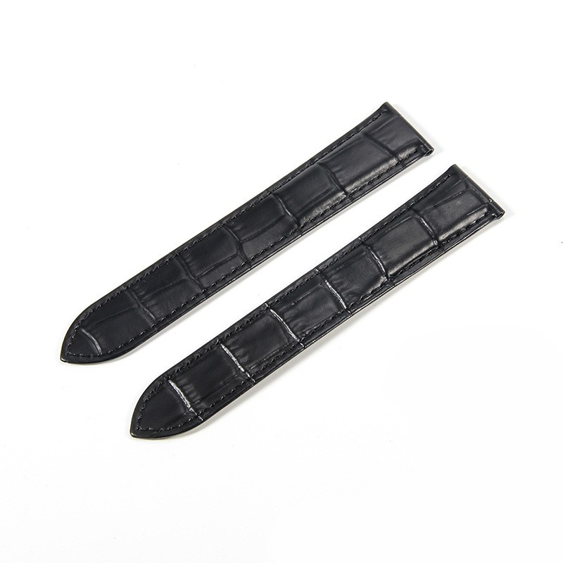 For Cartier double tailed Genuine Leather Watch Strap 16 17 18 20 22 23 25mm