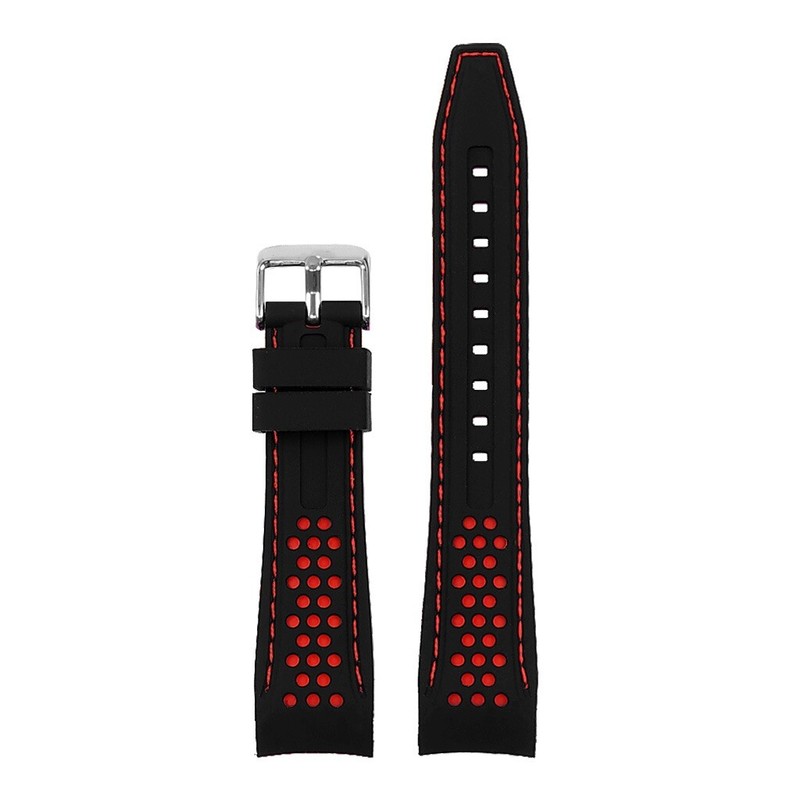 Rubber Perforated Rally Strap with Curved Ends 20mm