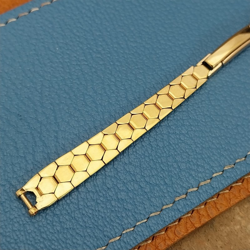 50s Single-Lug Flex-Let Yellow Gold Filled nos Unused Ladies Vintage Watch Band gallery