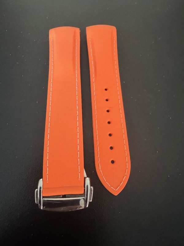 Rubber Watch Band Strap Fit for Omega Seamaster 300 – 20mm Orange