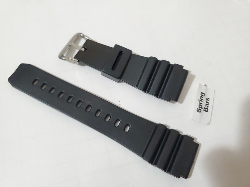 Timex Sport Watch Band Replacement 22mm Black Vintage Water Resistant NOS gallery
