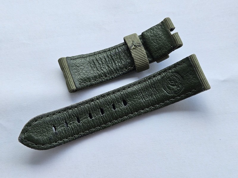 OFFICINE PANERAI OEM 22mm Green Textile Strap MXE0LNDN Tang Buckle gallery