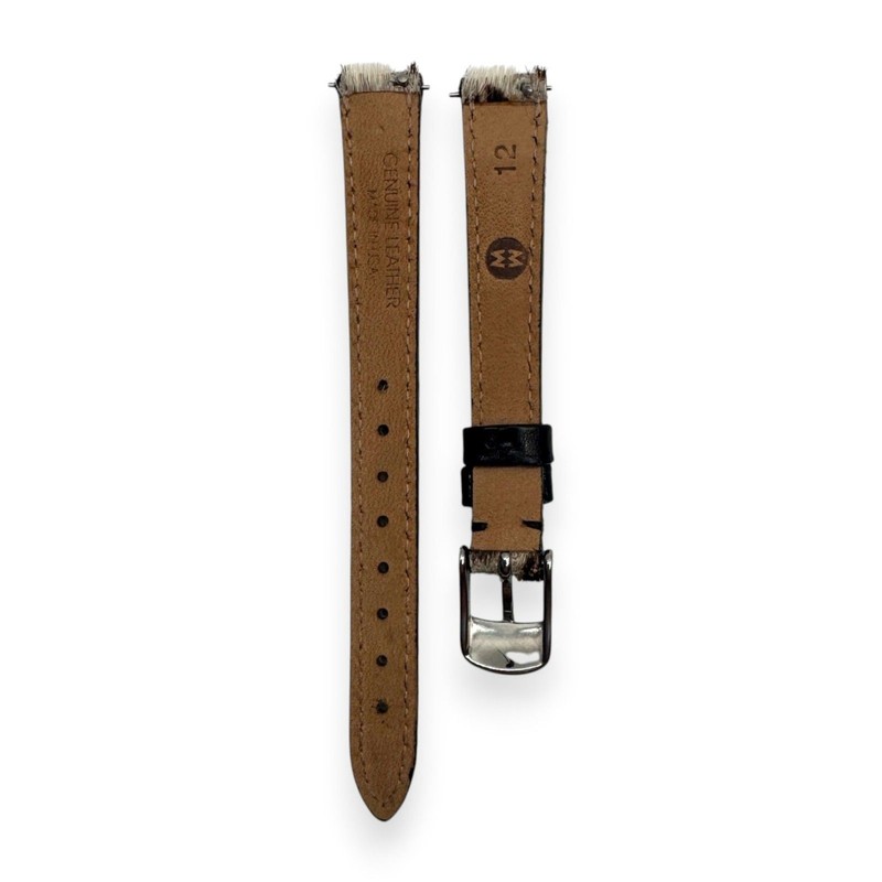 Michele 12mm Leopard Print Calf Hair Furry Watch Band Strap Silver NWOT Dust Bag gallery