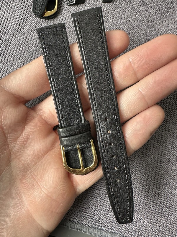 Vintage Watch Strap 16 mm Leather Nos Top Quality Made In Spain V63