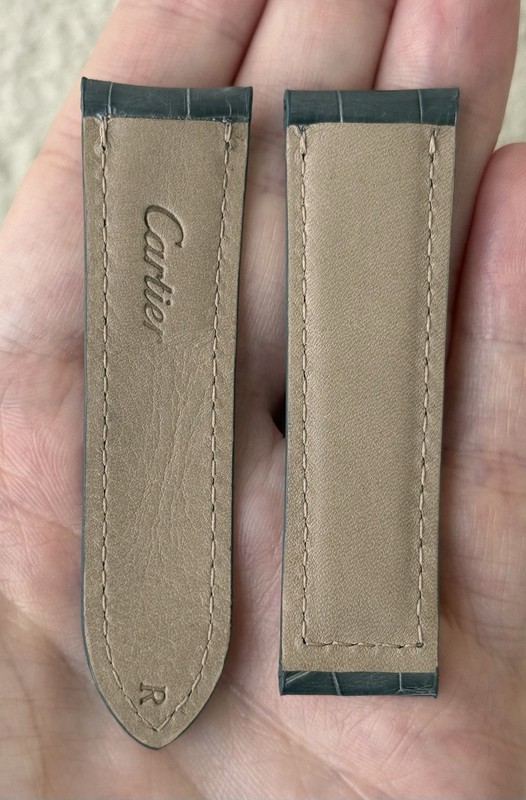 Cartier 20mm x 18mm Gray Alligator Watch Strap Band XS New NOS Authentic OEM gallery