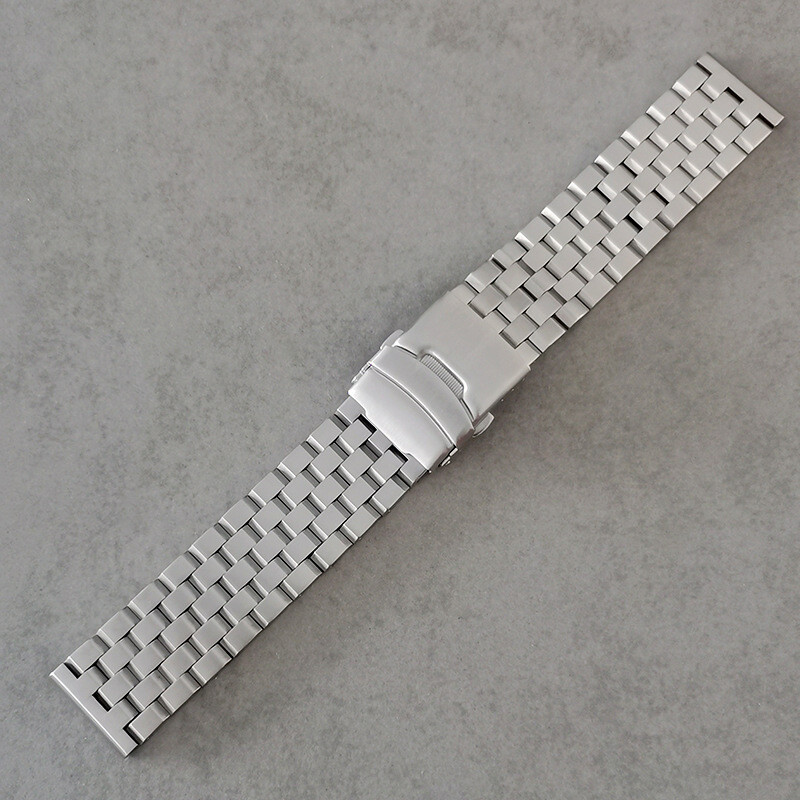 Men's 18 20 22 24 26mm Brushed Heavy Bracelet Stainless Steel Watch Band Strap gallery