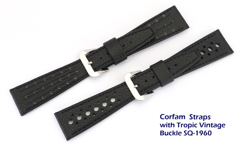 Genuine CORfAM® Watch Strap (Only) for Vintage Heuer 1563 Autavia – NO WATCH!