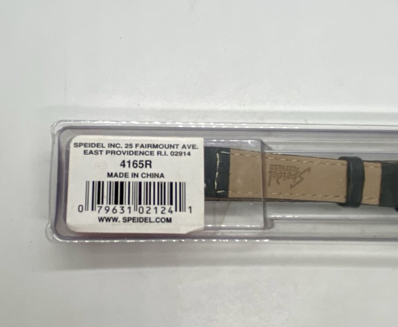 NEW SPEIDEL BLACK PADDED CALFSKIN LEATHER Watch Band CONTRAST STITCHING 14mm gallery