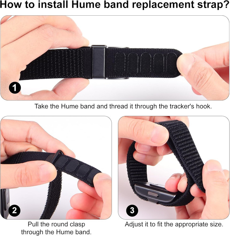 Nylon Loop Sport Replacement Bands Compatible with Hume Health Band, Soft Breath gallery
