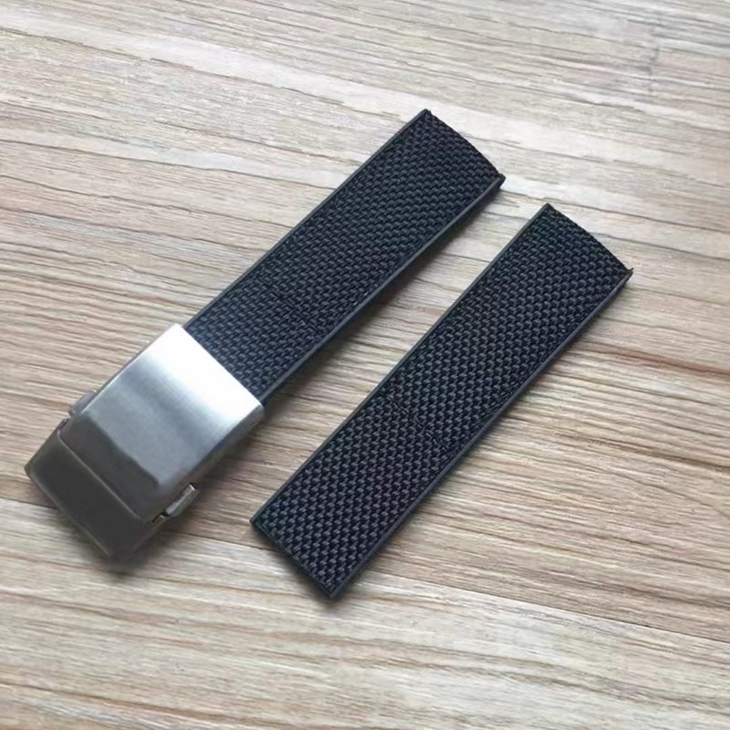 22mm Nylon Rubber Watch Band Strap Fits for Breitling NAVITIMER WORLD Avenger gallery