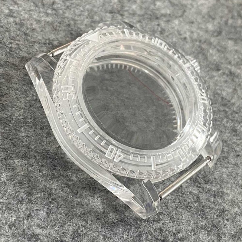 40mm SUB Plastic Transparent Case Watch Case for NH35/NH36 Watch Movement Set gallery