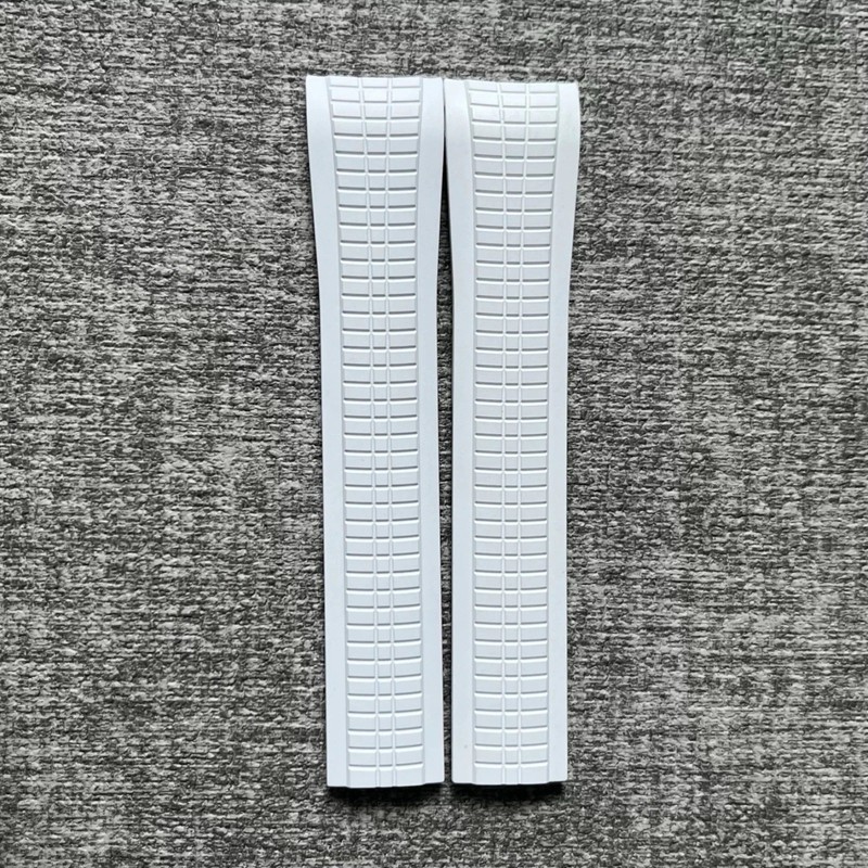 21mm White FKM Rubber Strap Band Fits Patek Aquanaut 5167 5164 Watch