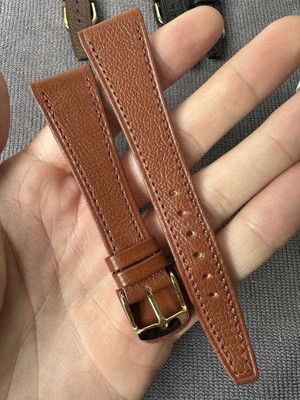 Vintage Watch Strap 20 mm Leather Nos top Quality made in spain V62