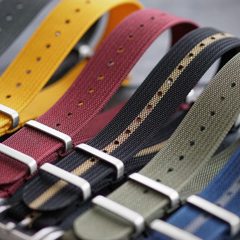 B & R Bands Rugged Nylon Military Watch Band Straps 20mm 22mm