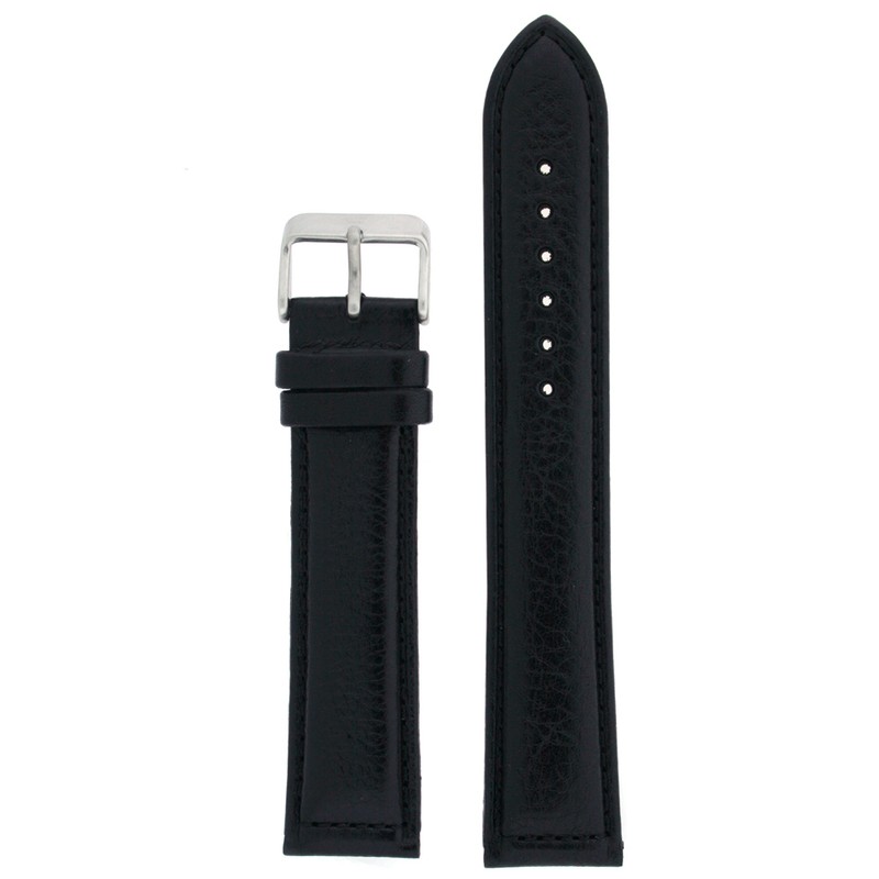 Extra Long Watch Band Black Leather Strap Padded XL Mens16mm 18mm 20mm 22mm 24mm