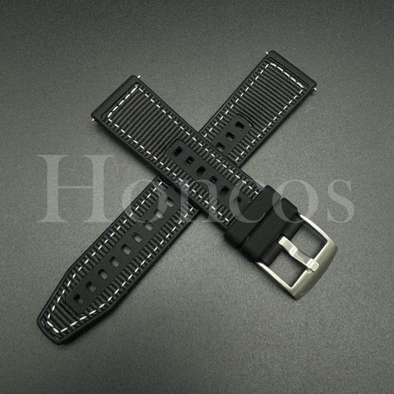 20 22 MM Gummy Strap Rubber and Nylon Watch Band Quick Release Fits for IWC