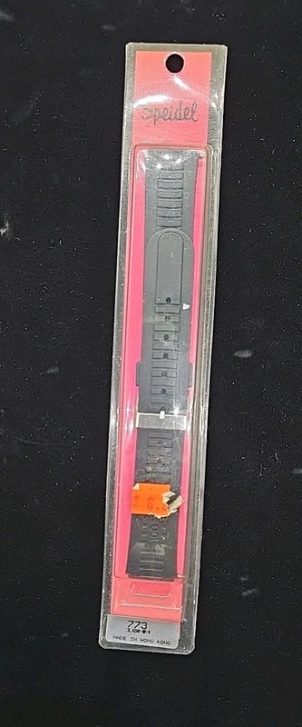 Vintage Speidel Nylon Watch Band 18 mm ~ 773 ~ Black ~ Hong Kong