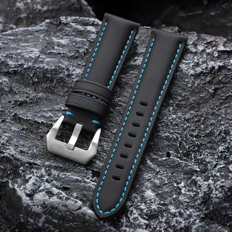 Genuine Sailcloth Watch Band 20mm 22mm 24mm 26mm Waterproof Quick Release Strap