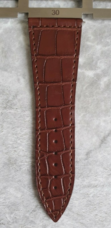 Genuine OEM Franck Muller 30/22mm Dark Brown Matte Leather Watch Strap UNUSED gallery