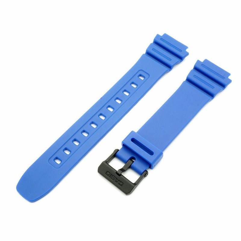 Genuine Casio Watch Band f/ ILLUMINATOR F-108 F-108WH-2A Blue Resin Rubber Strap