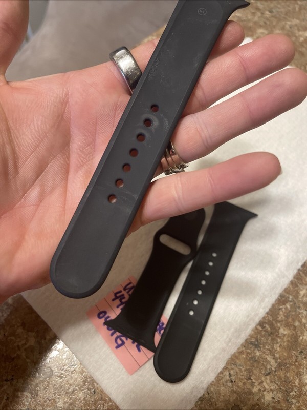 Apple Watch Sport Band Black 44mm S/M M/L both sides Authentic Original Apple gallery
