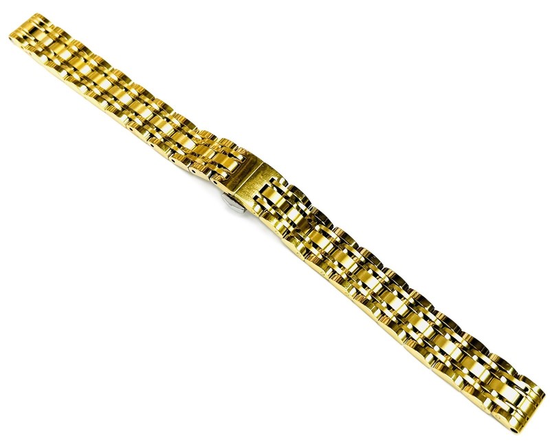 15mm Convertible-Ends 7-Link Stainless Steel Watch Band for Branded Watches